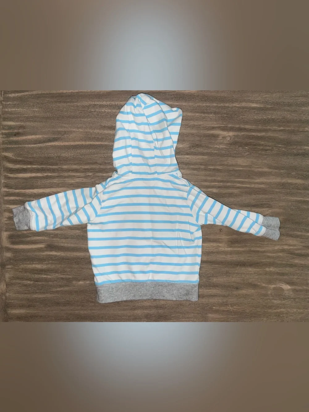 Carter's Blue & White Striped Hooded One-Piece with Yellow Truck Applique